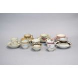 A collection of New Hall tea and coffee wares, early 19th century