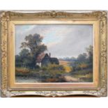 R Percy (British 19th Century) Pair of Country Landscapes