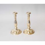 A pair of 19th century Austrian silver candlesticks