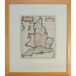 Robert Morden, Britannia Saxonica, hand coloured map