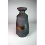 Tseng Min-Nan (Taiwanese Contemporary) Dark Grey Stoneware Vase