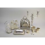 A collection of silver and plated wares