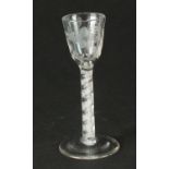 An 18th-century wine glass