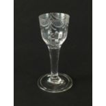 An 18th century wine glass