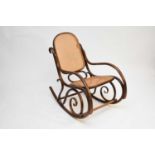 A Thonet bentwood rocking chair