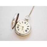 An early 20th century silver cased open face pocket watch