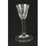 An 18th-century wine glass