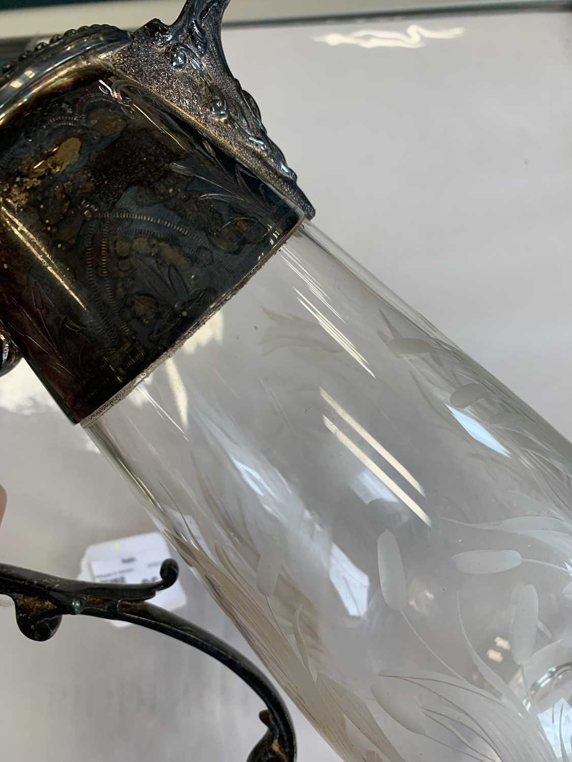 An electroplated mounted glass jug - Image 8 of 9