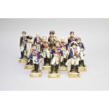 A group of twelve Bourdois and Bloch figures of Napoleon and his generals