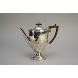 A late Victorian silver coffee pot