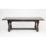 A good James II style oak refectory table, by Bylaw