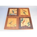 A set of four marquetry panels by J.Wilde