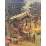 Arthur Netherwood (1864-1930) Market Day