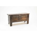 A 17th century oak coffer