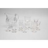 A group of twelve assorted 19th-century drinking glasses together with a good quality moulded