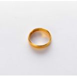 A 22ct gold plain polished wedding band