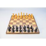 An early 20th century, Jaques quality, Staunton pattern, weighted chess set