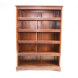 An inter-war period mahogany open bookcase