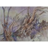 Eric Arnold Roberts Ennion SWLA (British 1900-1981) Tree Stump and Rabbit