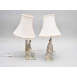A pair of Lladro table lamps