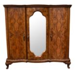 A 19th century French walnut armoire
