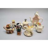 Twelve Paul Cardew medium and large novelty teapots, including Collector's Club examples
