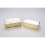 Two silver mounted cigarette boxes