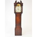 An early 19th century oak 8-day longcase clock, by 'John Hislop, Peebles'