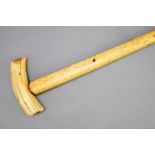 A 19th century folk art whale bone walking stick