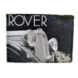 ROVER CAR catalogue, 1935. With a 1925 14 h.p. Armstrong Siddeley owners handbook