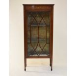 An Edwardian inlaid mahogany glazed display cabinet