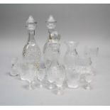 A collection of Waterford Crystal in the Colleen pattern
