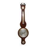 An early 19th century mahogany wheel barometer, by 'Joseph Lafrancho, Ludlow'