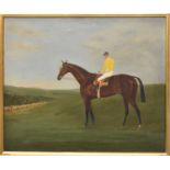 R* Stanton, English Naive School, 19thC, 'Flying Fox', racehorse and jockey, oil on canvas