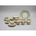 English porcelain coffee service, mid-19th century