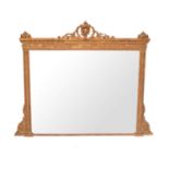 A Victorian giltwood overmantel mirror