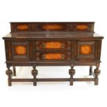 A late Victorian walnut sideboard and buffet