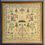 A 19th century sampler, C.W., 1835