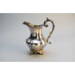 An early Victorian silver cream jug