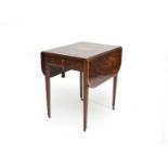 A 19th century inlaid mahogany Pembroke table