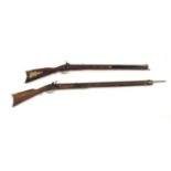 Two Spanish reproduction black powder rifles