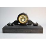 A French black marble clock