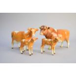 Beswick Guernsey cattle family group