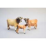 Beswick Jersey cattle family group