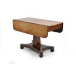 A 19th century mahogany Pembroke type pedestal table