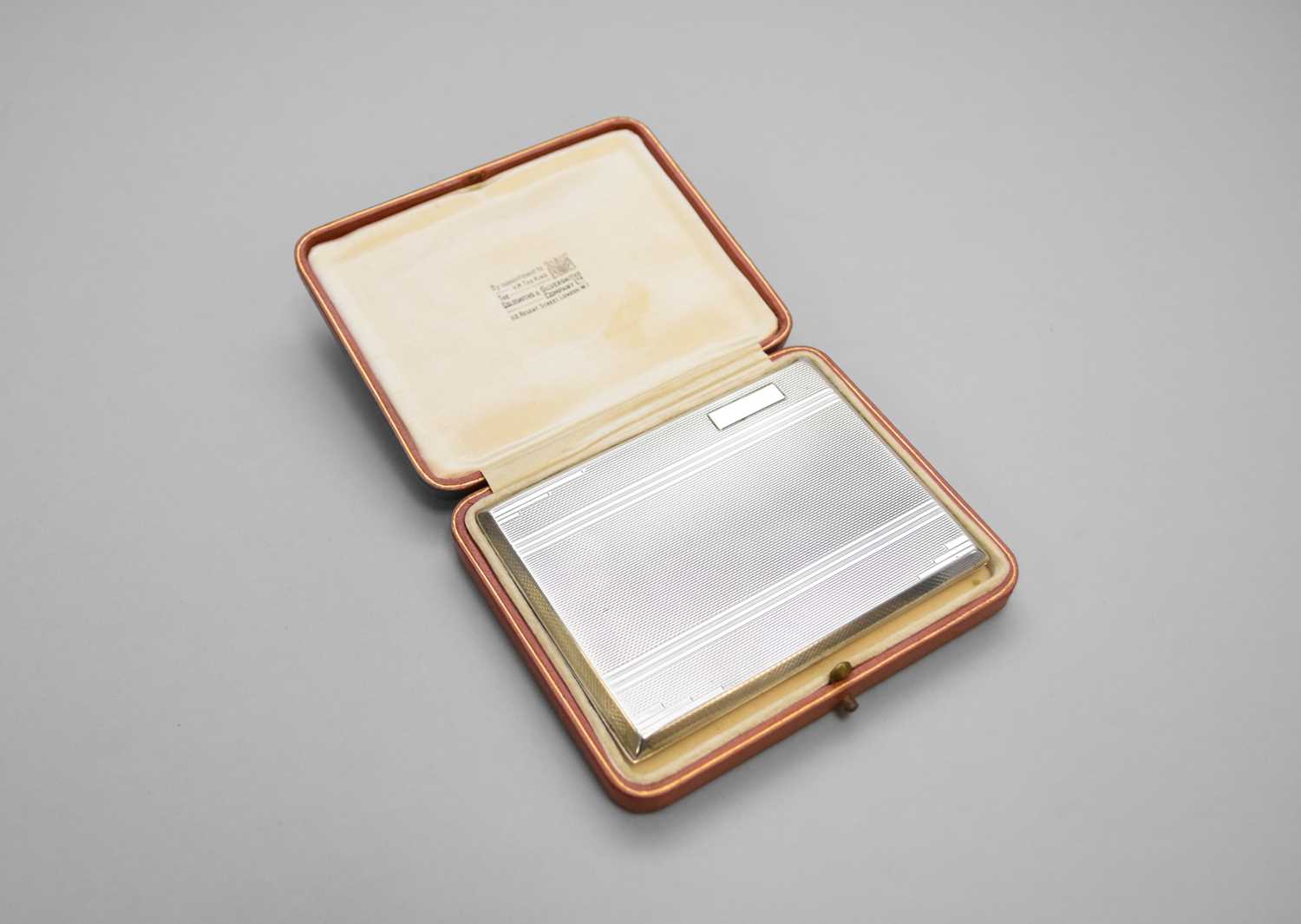 An Art Deco silver cigarette case