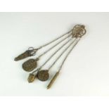 A Victorian silver chatelaine
