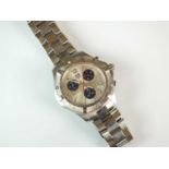 A Gentleman's stainless steel Tag Heuer Aquaracer quartz chronograph wristwatch