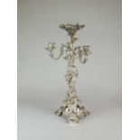 A large silver plated table centrepiece epergne