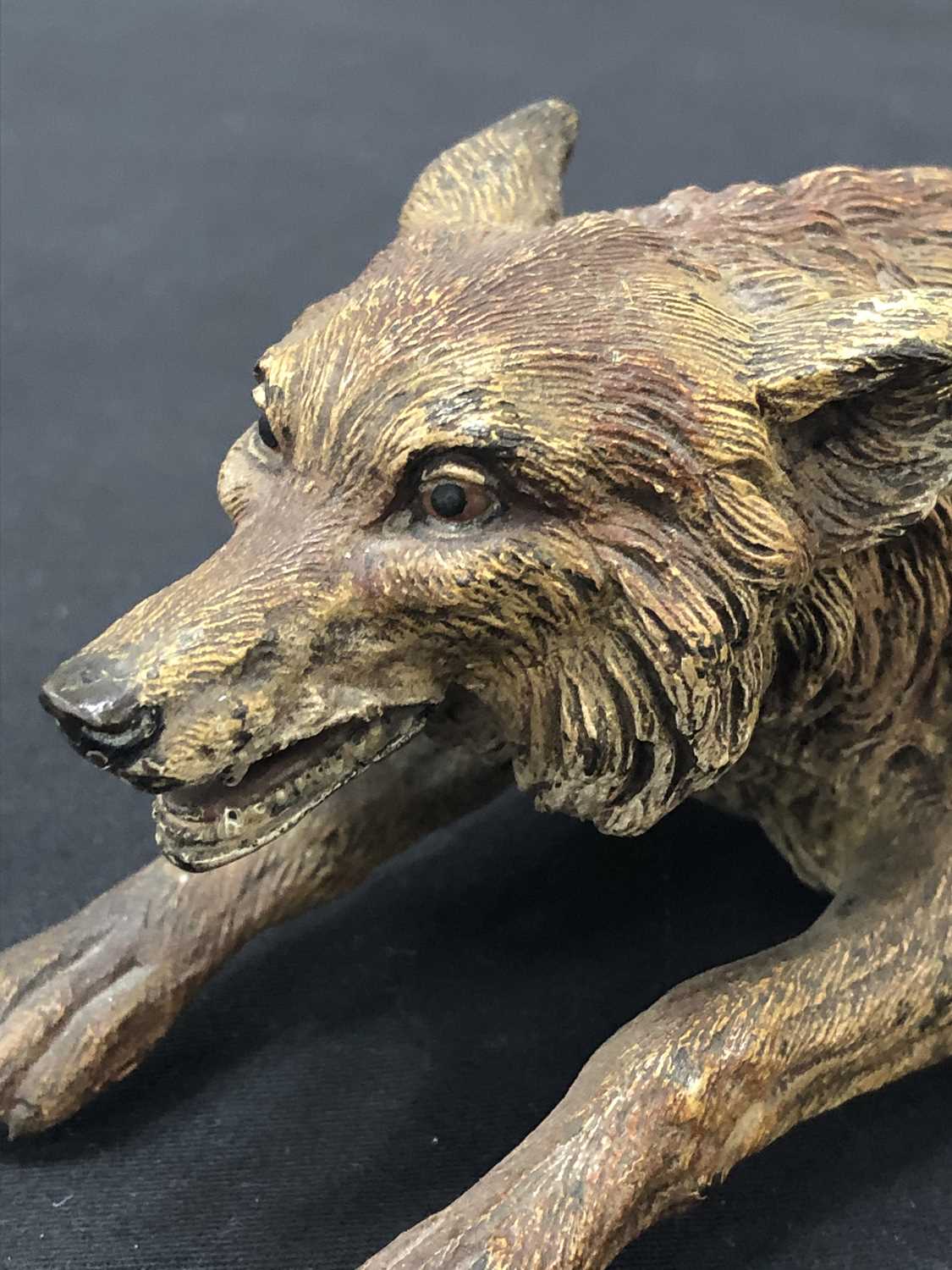 An Austrian cold painted bronze figure of a running fox - Image 2 of 10